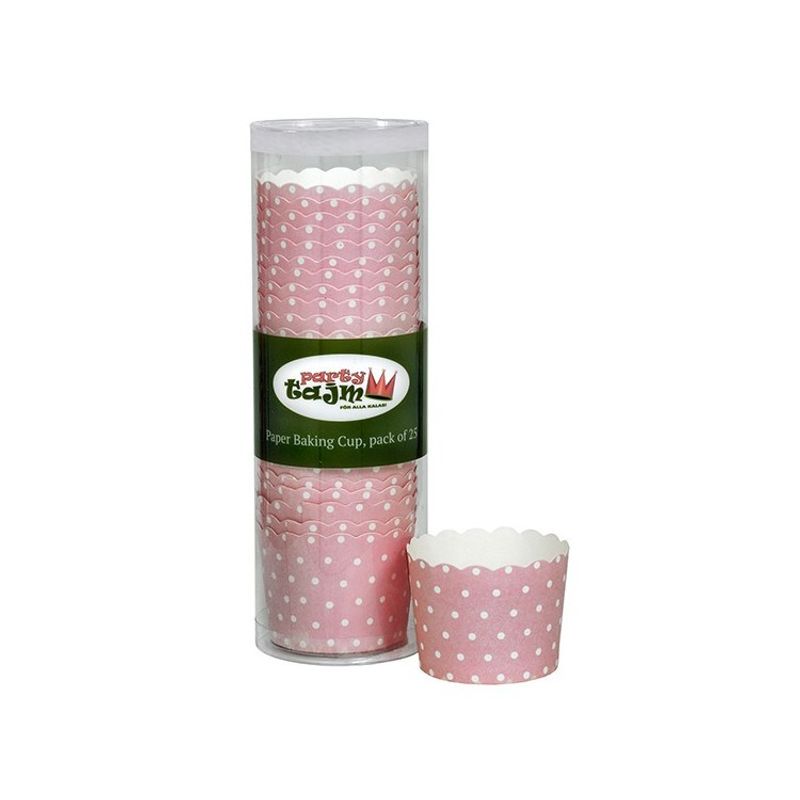 Muffinsformar, Snacksbägare Babyrosa med Prickar