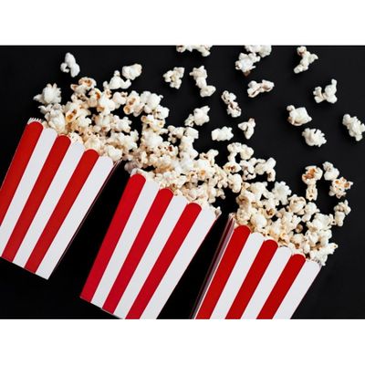 Popcornbägare Röd & Vit