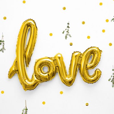 Folieballong Love Guld
