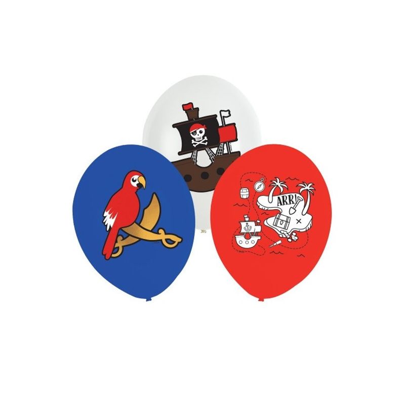 Ballonger Piratkalas, färgglada