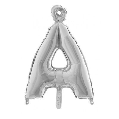 Bokstavsballong Silver 35 cm
