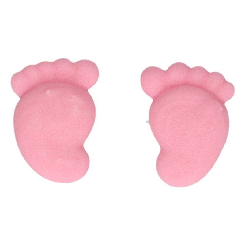 Tårtdekorationer Små fötter Babyrosa
