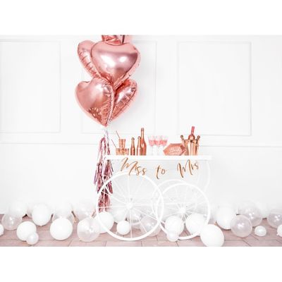 Folieballong Hjärta Roséguld