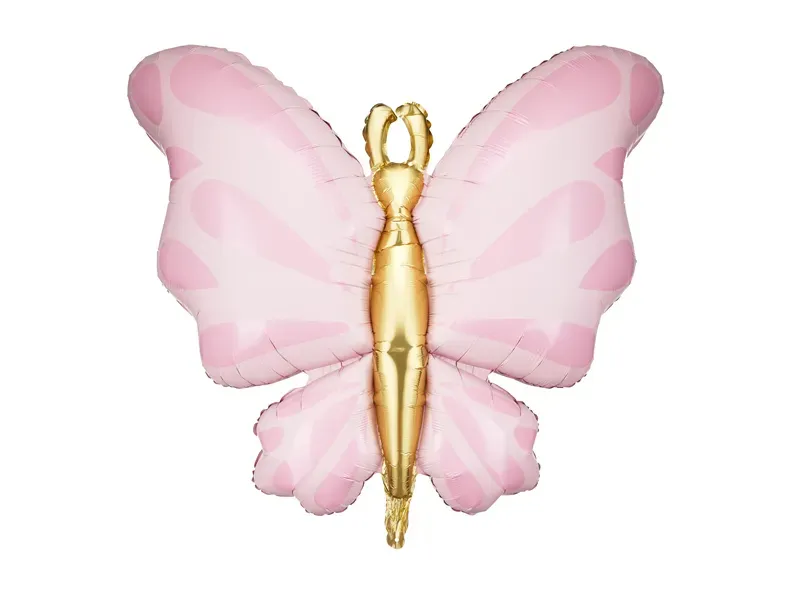 Folieballong fjäril, rosa