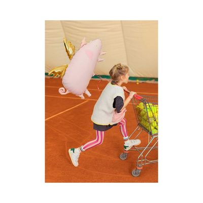 Folieballong Gris med Vingar