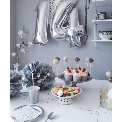 Sifferballonger Silver, 86 cm