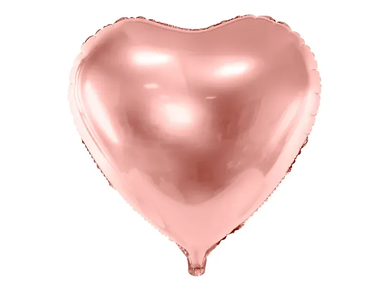 Folieballong hjärta, rosé