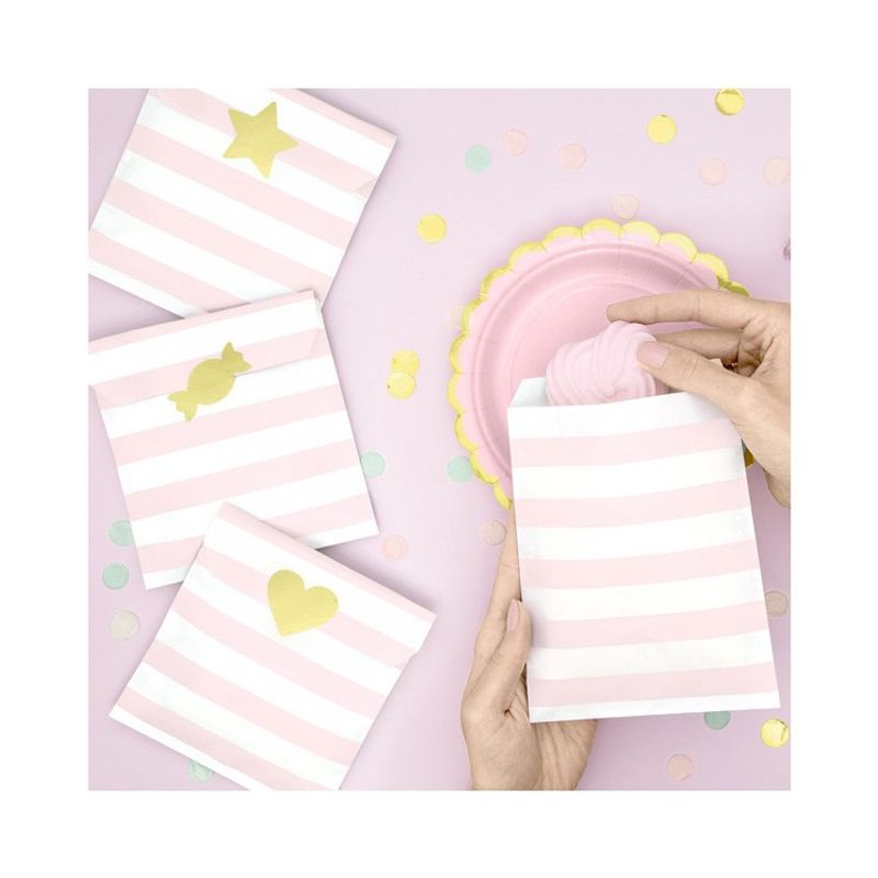 Godispåsar Randiga Rosa/Vit 6-pack
