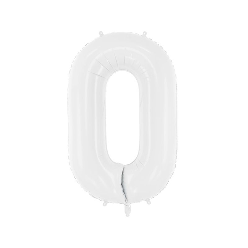 Sifferballonger vit, 86 cm