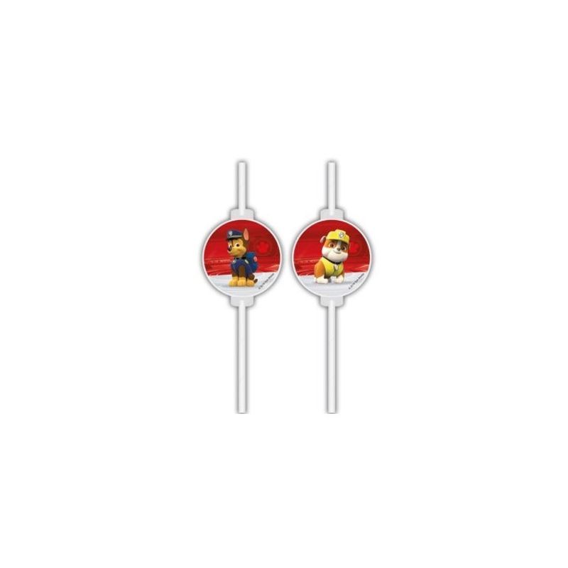 Papperssugrör Paw Patrol 4-pack