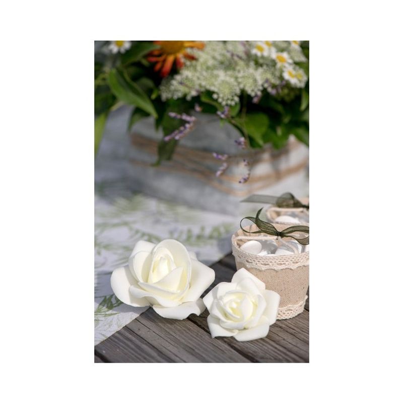 Dekoration Vita Rosor 9-pack