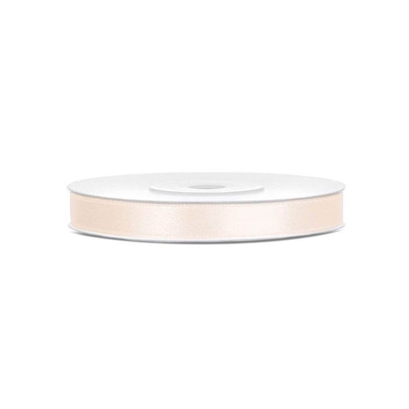 Sidenband, Satinband Cream 6 mm