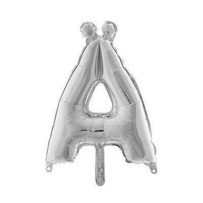 Bokstavsballong Silver 35 cm
