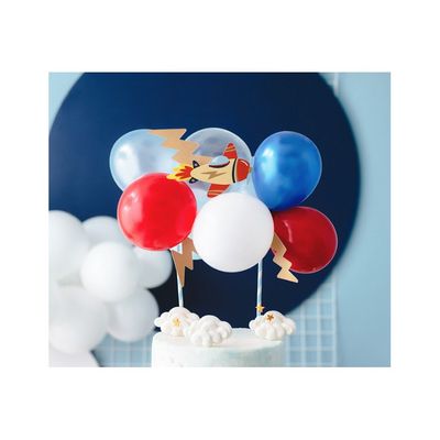 Cake Topper Flygplan Ballongset