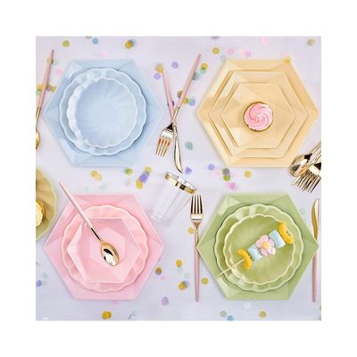 Tallrikar Aprikos Hexagon, Vert Decor