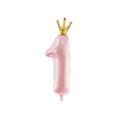 Folieballong 1 Rosa med Krona