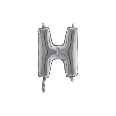 Bokstavsballong Silver 35 cm