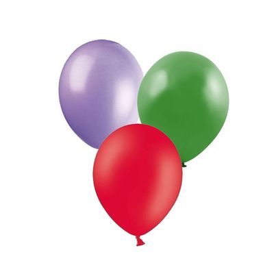 Ballonger röd, grön, lila
