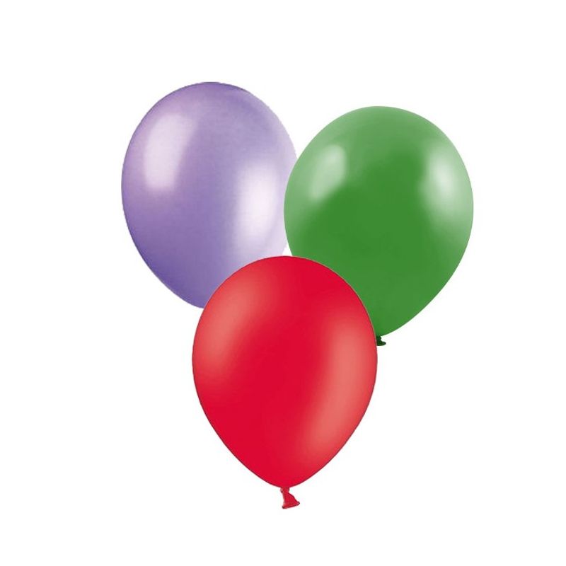 Ballonger röd, grön, lila
