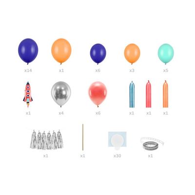 Ballongkit Rymdraket 43 ballonger