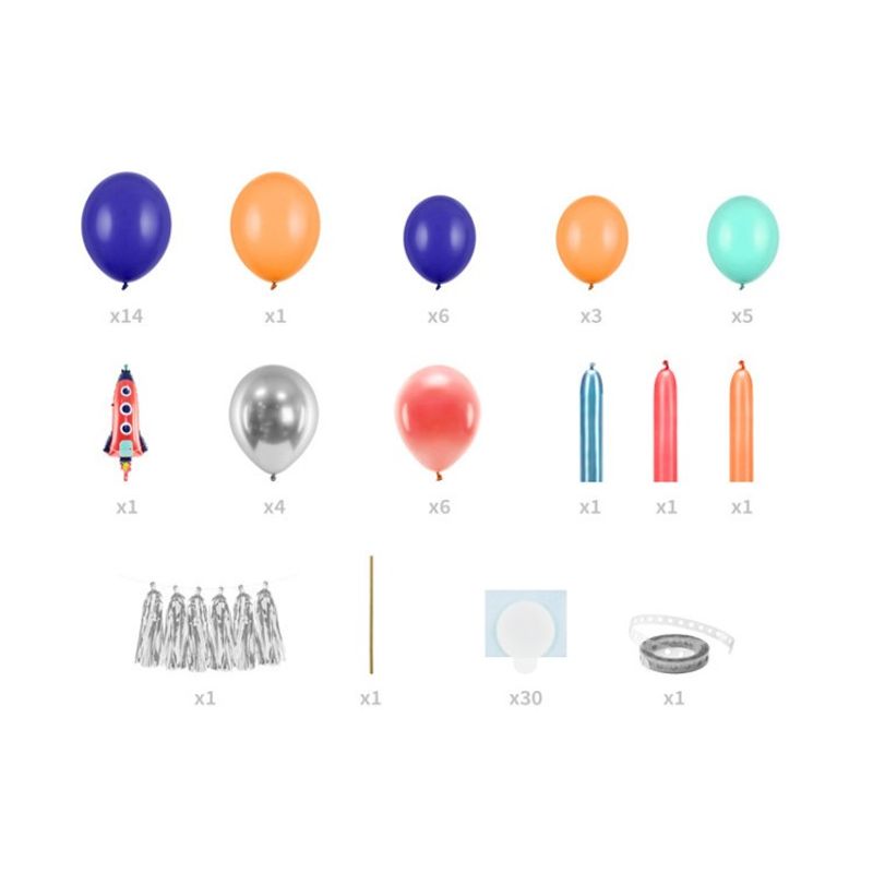 Ballongkit Rymdraket 43 ballonger
