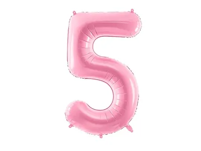 Sifferballong 0-9, pastellrosa 86cm