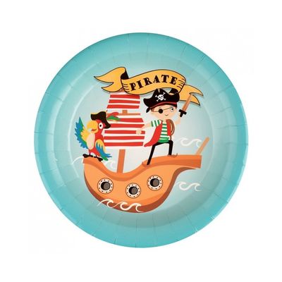 Papperstallrikar Barnkalas Pirattema 10-pack