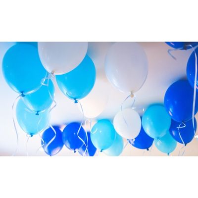 Ballonger Blå, Ljusblå,Vit