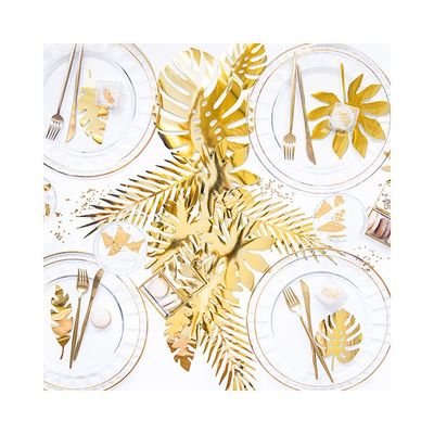 Pappersdekorationer Tropiska blad Guld