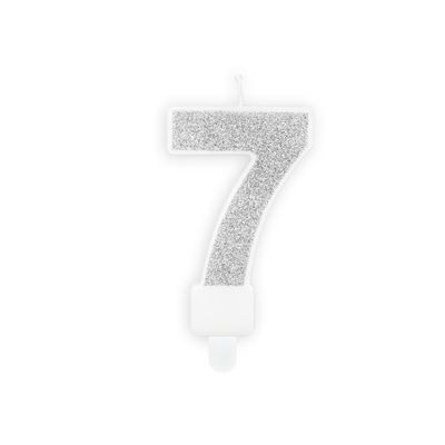 Tårtljus 7 Silver