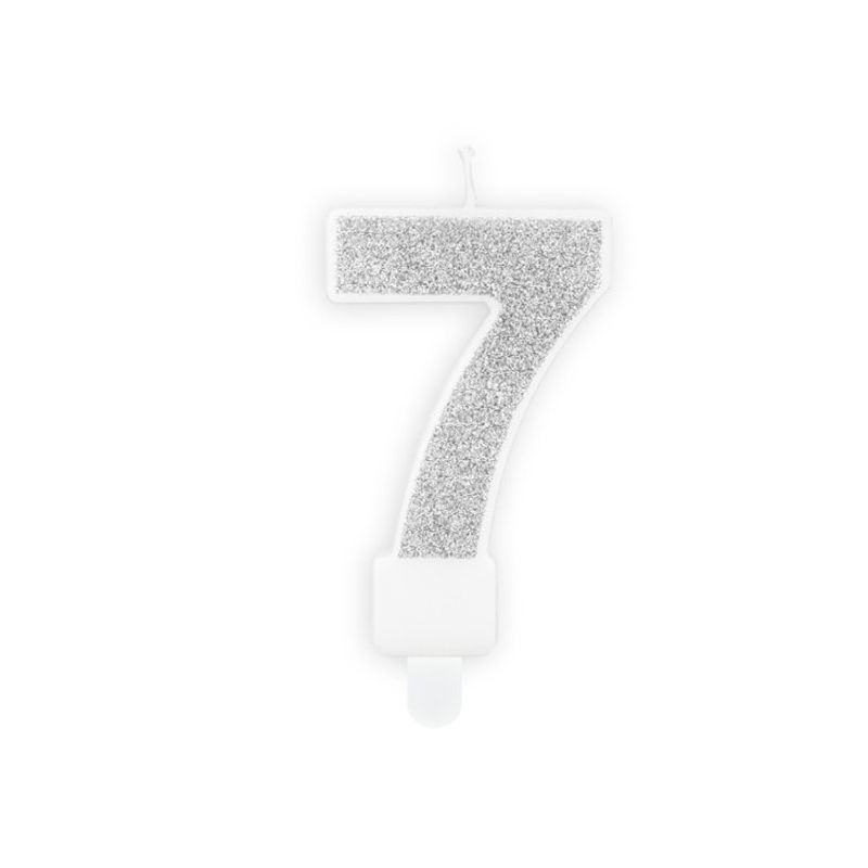 Tårtljus 7 Silver