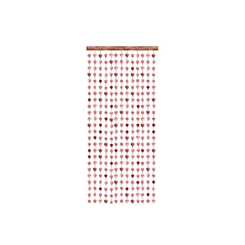 Draperi Hjärtan Roséguld