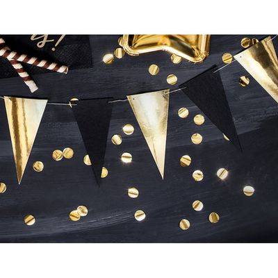 Vimpelgirlang Mini Svart & Guld