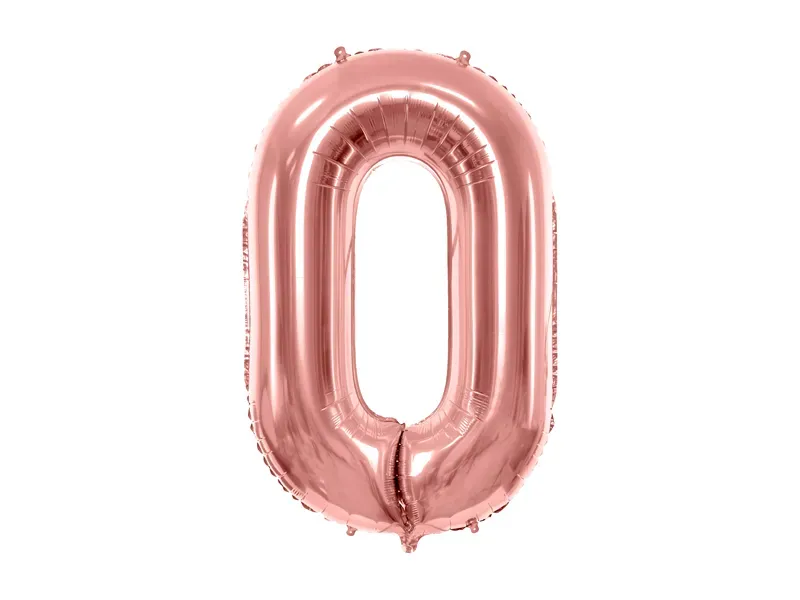 Sifferballong 0-9, roséguld 86cm