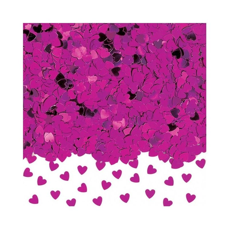 Konfetti Hjärta Hot pink / Lila