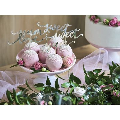 Cupcake Topper Love Guld 6-pack