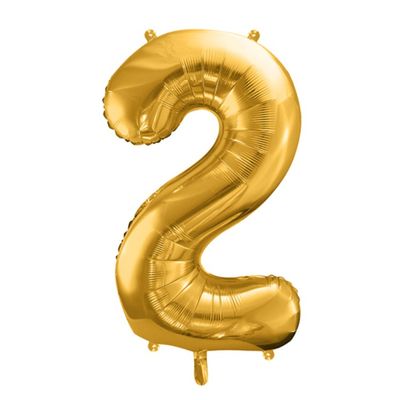Sifferballonger Guld, 86 cm