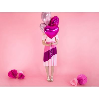 Folieballong Hjärta Rosa