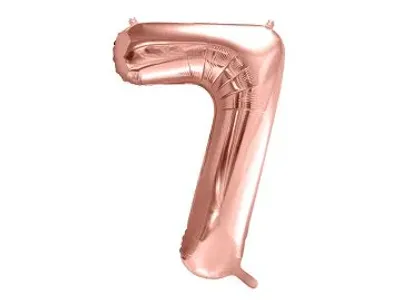 Sifferballong 0-9, roséguld 86cm