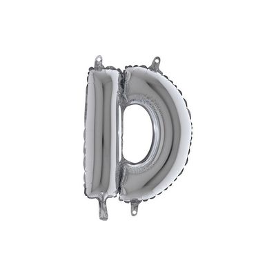 Bokstavsballong Silver 35 cm