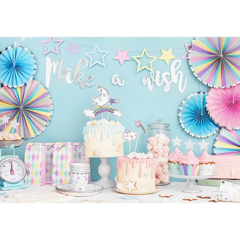 Cake Toppers Pastell Enhörning