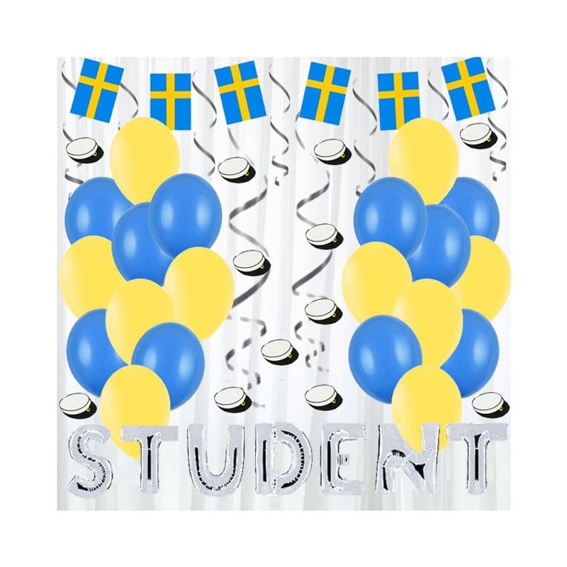 Studentdekorationer kit silver medium