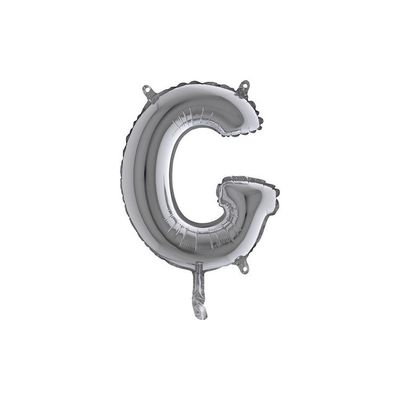 Bokstavsballong Silver 35 cm