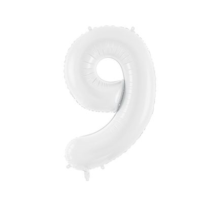 Sifferballonger vit, 86 cm