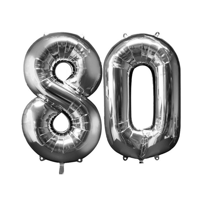 Ballongkit Silver 80 År