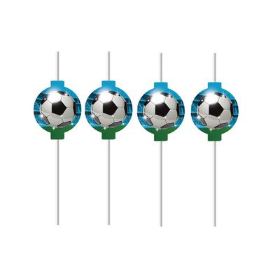 Papperssugrör Fotboll 4-pack