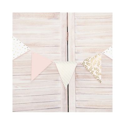 Flaggirlang Rosa Guldmetallic