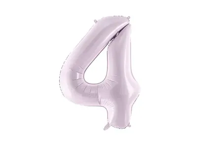 Sifferballong 0-9, pastellfärgad lila 72cm