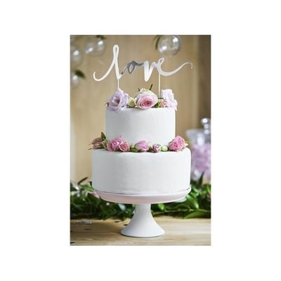 Cake Topper Love Silver