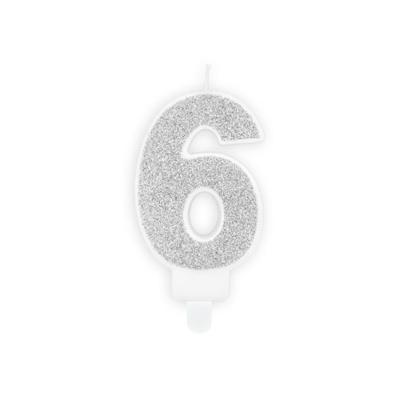 Tårtljus 6 Silver